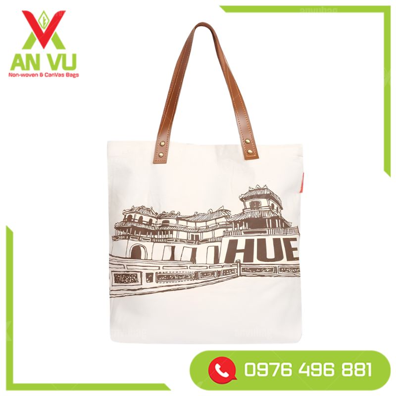 túi vải canvas quai da