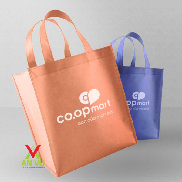 Túi vải hình hộp in logo Coop mart