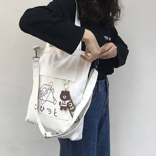 Túi đeo chéo nữ vải Canvas xu hướng thời trang của giới trẻ
