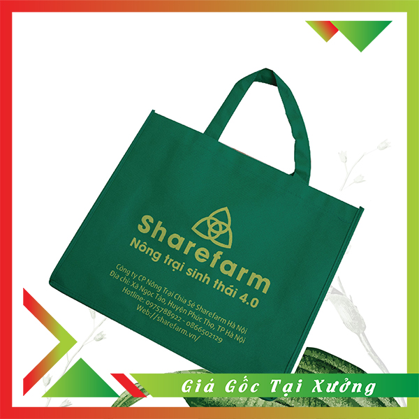 Túi vải không dệt in logo thương hiệu sharefarm
