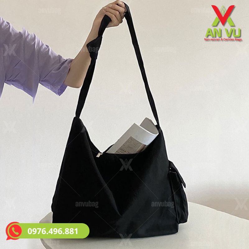 Túi đeo chéo vải bố 