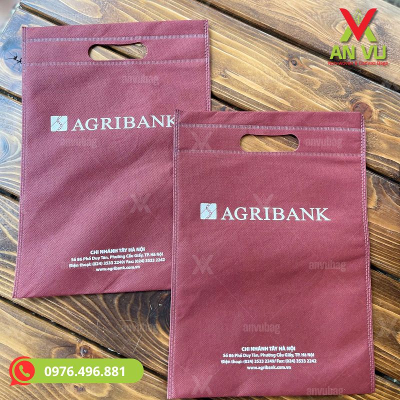 Túi vải đục lỗ hạt xoài in logo cho sự kiện, hội nghị của doanh nghiệp