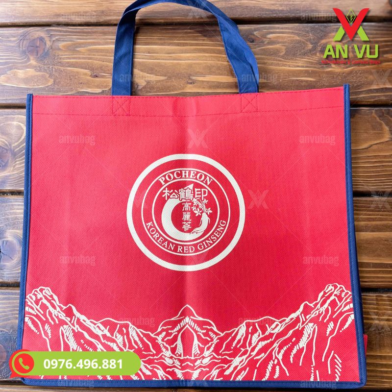 Hình ảnh thực tế các mẫu túi vải không dệt in logo - hình 3