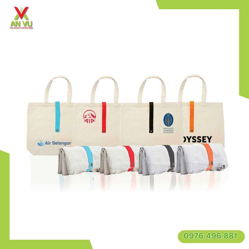 Anvubag sản xuất túi vải bố gấp gọn theo yêu cầu số lượng lớn