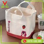 mẫu túi vải bố c07 gấu dâu