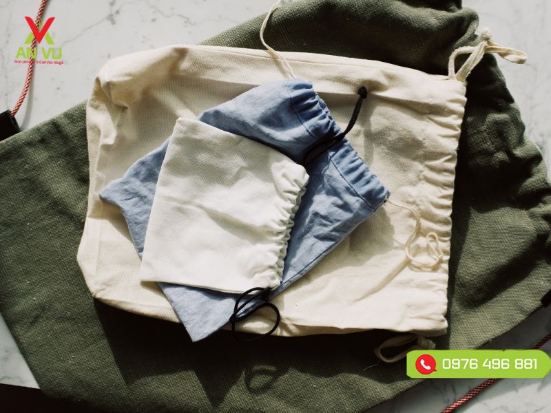 Túi vải canvas dây rút