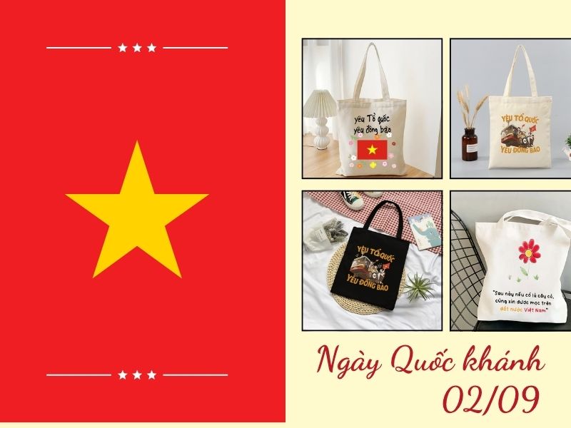 May túi vải ngày Quốc khánh 2/9