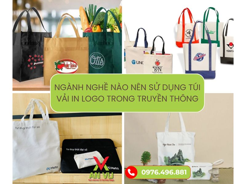 Top 5 ngành nghề nên làm túi vải in logo để quảng bá thương hiệu