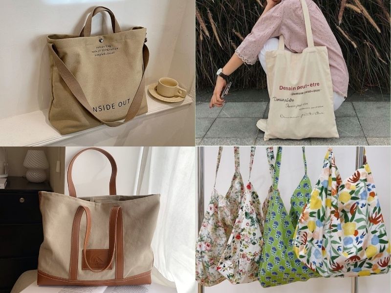 Túi canvas phong cách retro | Đặc điểm, cách phối đồ & mẫu đẹp