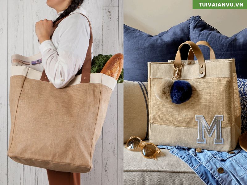 Túi tote đay mộc mạc, tinh tế