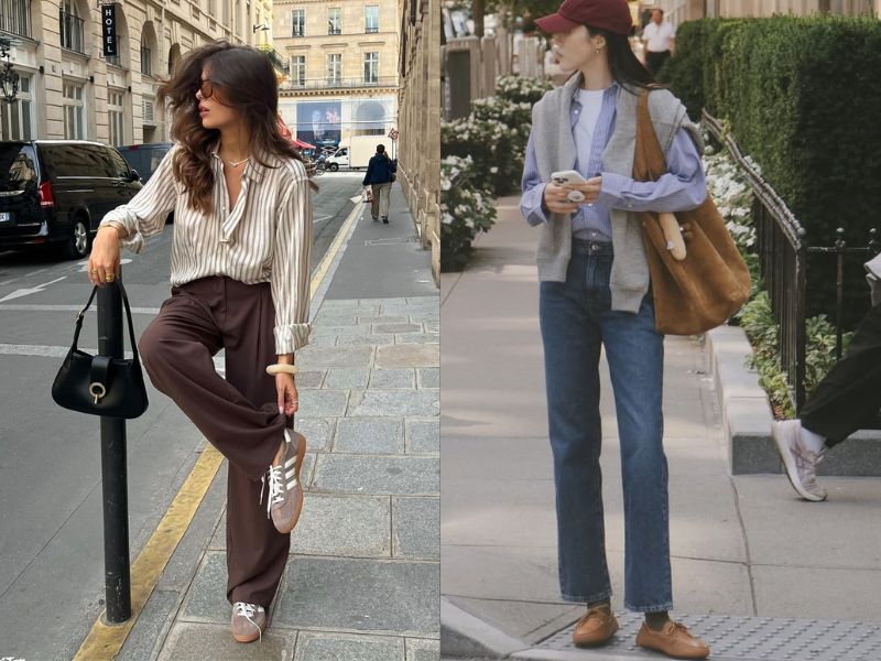 Phối túi tote cổ điển cùng item áo sơ mi, áo thun hằng ngày