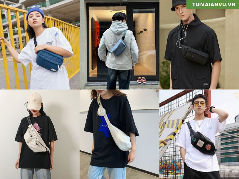 Gợi ý outfit năng động, cá tính cùng túi vải bao tử
