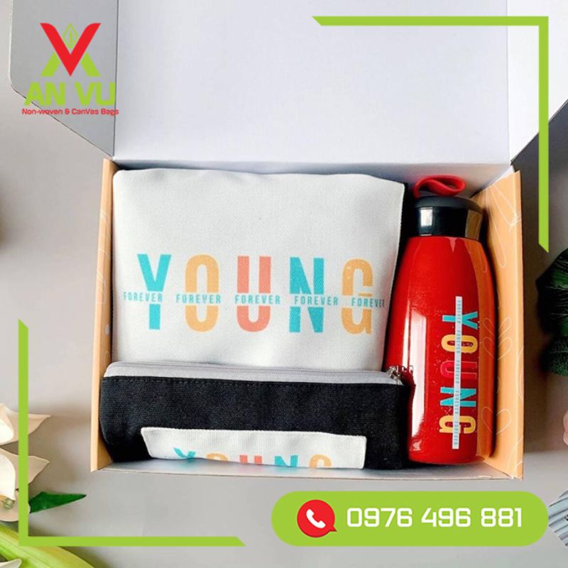 Set combo quà tặng túi vải