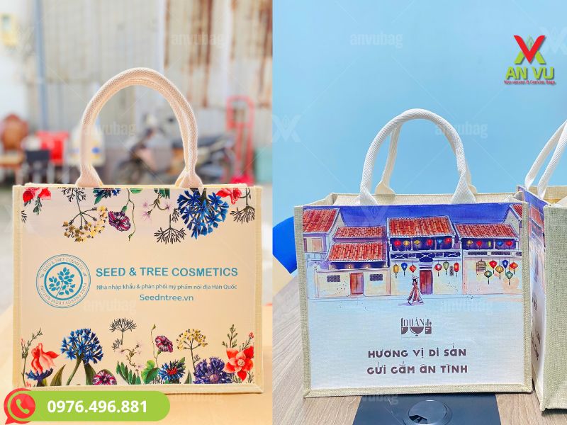 An Vũ in hình túi vải đay sắc nét, lên màu chuẩn