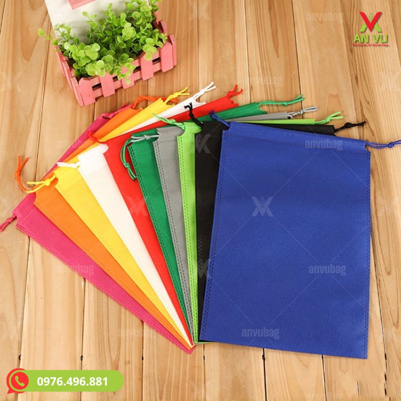 Túi vải không dệt dây rút
