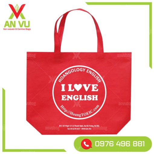 Túi vải không dệt đỏ