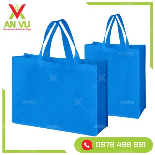 Túi vải không dệt màu xanh