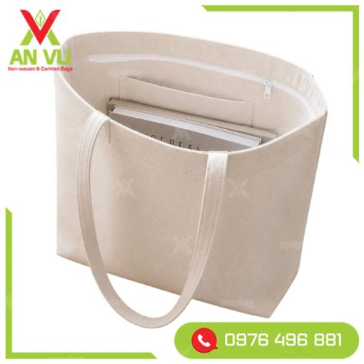 Túi vải canvas có khóa kéo